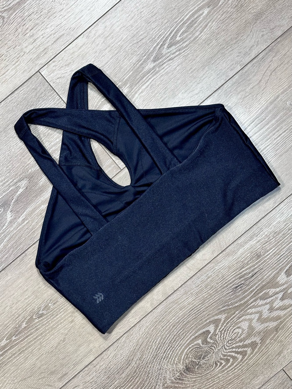 All In Motion Cross Front Ribbed Halter Strap Sports Bra - Picture 9 of 11